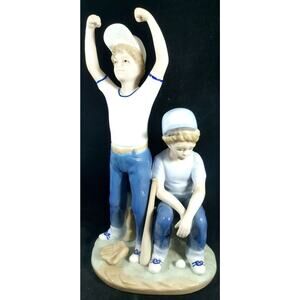 Baby Boy Sport Nursery Decor Baseball Art Porcelain Figurine Paul Sebastian 1989